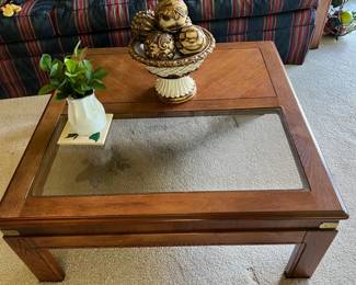 Matching half-glass coffee table