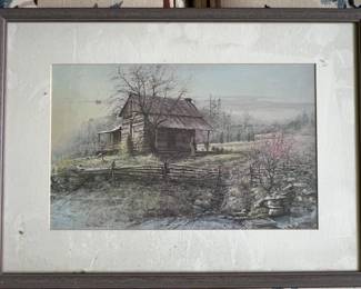 Framed print signed by Ron Hampton