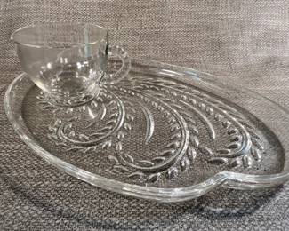 Federal glass luncheon plate set