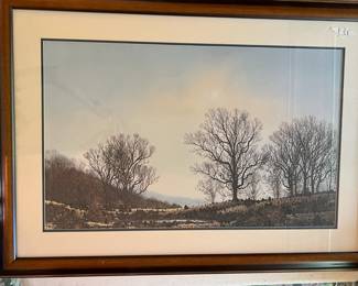 Framed print signed and numbered by WC Houston