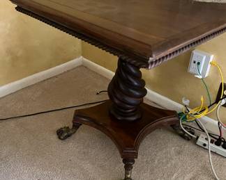 Vintage clawfoot side table