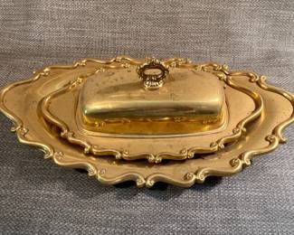 FB Rogers 24K electroplate serving dishes