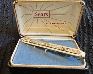 Sears 14K tie clip