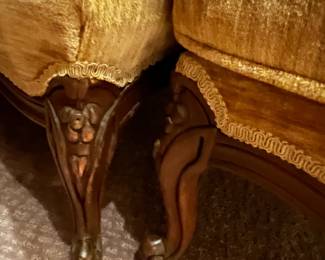 Armchair with Matching Ottoman Detail