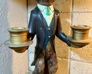 Fox Butler Candle Stick Holder