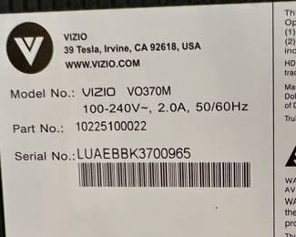 Vizio VO370M 37" LCD TV 1080p HDTV