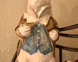 Alice in Wonderland White Rabbit Statue