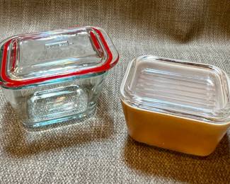 Pyrex Refrigerator Dish and Pyrex Old Orchard Refrigerator Dish