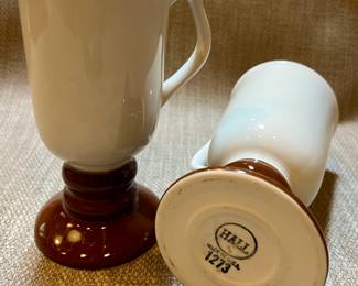 Vintage Hall Irish Coffee Pedestal Mugs