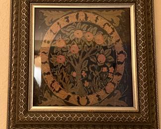 Orange Tree by William Morris Style Textile Artwork