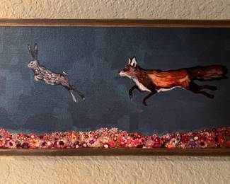 Rabbit and Fox Wall Decor by GreenBox Art