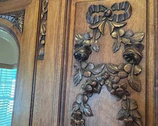 Antique Armoire with Beveled Mirror