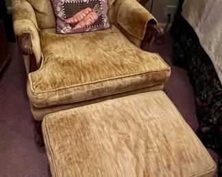 Armchair with Matching Ottoman