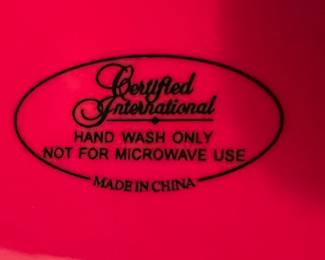 Certified International Teapot and 222 Fifth Fleur Rouge Cream and Sugar Set