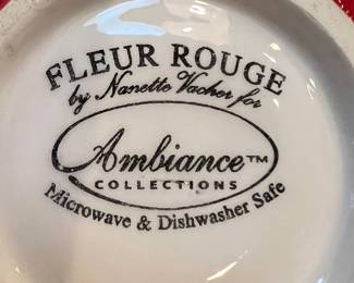 Fleur Rouge Ambiance Collection Dishes