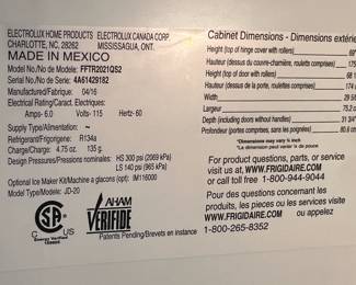 Frigidaire Refrigerator