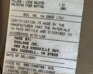 England INC Loveseat