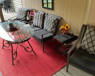 Metal patio set