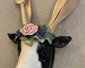 Fitz and Floyd Cow Wall Pocket