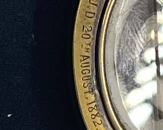 This Sale Will Feature a Selection of Victorian Morning Jewelry - This Piece is an 1882 Stunning Black Onyx and 9 Seed Pearl Brooch with Lock of Hair Intact