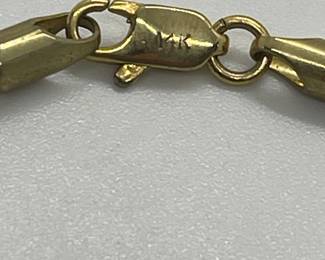 14 Kt Yellow Gold French Rope Bracelet