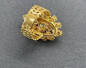 14 Kt Yellow Gold Multi-diamond Ring - Approximately 2.75 Carats Total Weight
