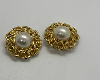 Vintage Designer Clip Earrings