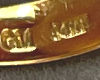 14 Kt Yellow Gold with Marquise Ruby Measuring Approximately 8 MM x 4 MM Featuring Round and Baguette Small Diamonds - Approximately 0.96 Carat of Diamonds