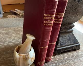 Lots of Books, Mortar & Pestle