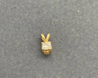 14Kt Yellow Gold Pendant with Approximately .18 Carat Diamond