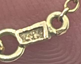 Antique Art Nouveau Cameo Necklace in 14Kt Yellow Gold