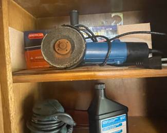 Lots of Ladders and Tools in Garage