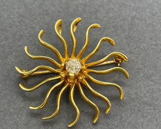 Yellow Gold & Diamond Brooch