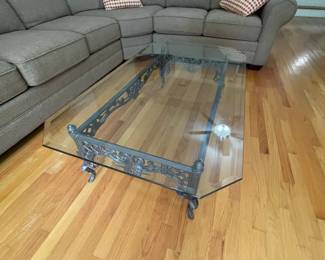 Metal and Glass Coffee Table
