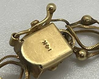 14 Kt Yellow Gold Double Loop Bracelet