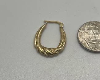 10 Kt Yellow Gold Hoop Earrings