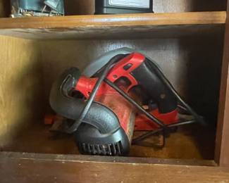 Lots of Ladders and Tools in Garage