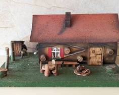 Vintage FAO Schwartz Steiff Animal Tree House.