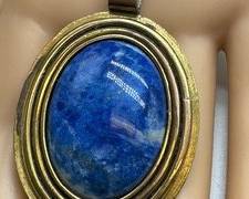 Morita Gil Lapis Pendant / Morta Gil Chile MCM Modernist Lapis Lazuli Pendant

Measures about 2.3 inches. 