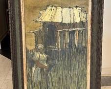 "Haitian Woman" Original Painting by Roy Bailey measuring 28 x 42 inches. 

Roy Bailey (American, 1933-2002)