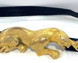 Vintage Original Christopher Ross 24k Plated Couture Panther Belt Buckle 