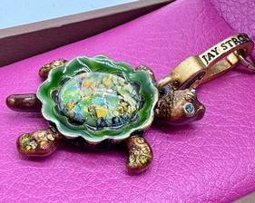 Jay Strongwater Turtle Pendant with original box 

Measures about 1.25 inches. 
