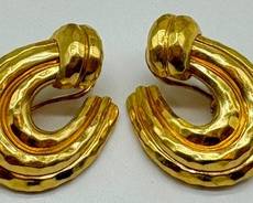 Pair of Dunay 18k Gold Earrings 

Weight 3.76 grams. 