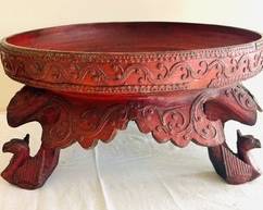 Antique Burmese Ceremonial Offering Footed Vessel 