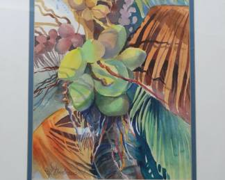 Martha Underwood Water Color "Palms"