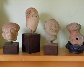 Tumaco Pre-Columbian Clay Heads