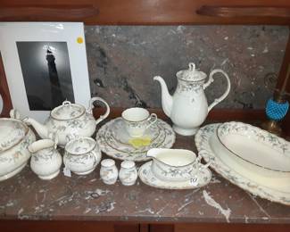 Noritake #4704 Brookhollow China. Service for 7 with nice Accessories