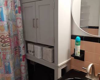 Above the commode Cabinet, Light Gray