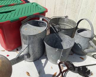 Aluminum Buckets, Watering Cans