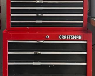 Vintage Craftsman 17-drawer Tool Chest With Toppers And Keys 